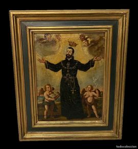 Arte: Óleo sobre lienzo de San Cayetano de Diego López, el Mudo discípulo oficial de Juan Carreño.